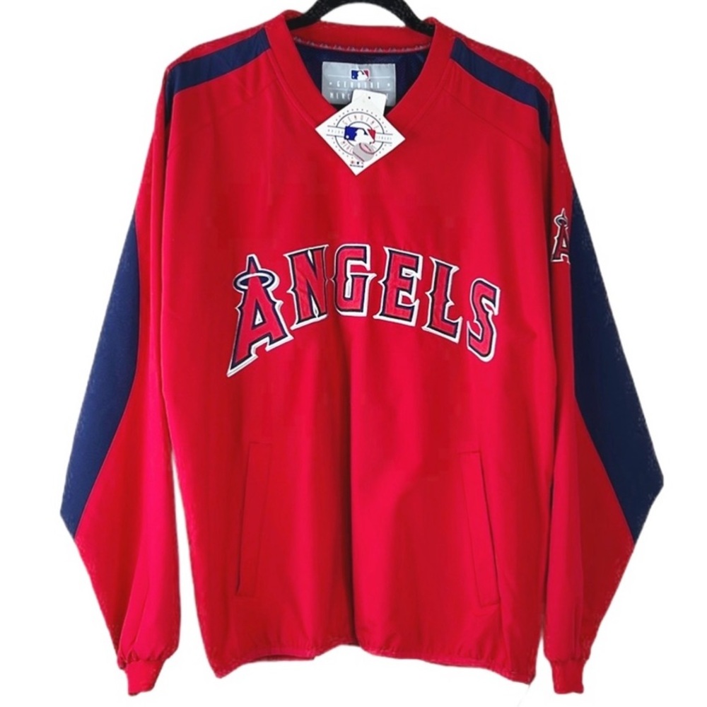 Mens MLB Los Angeles Anaheim Angeles Baseball ⚾️ Pullover Windbreaker M - Picture 13 of 13